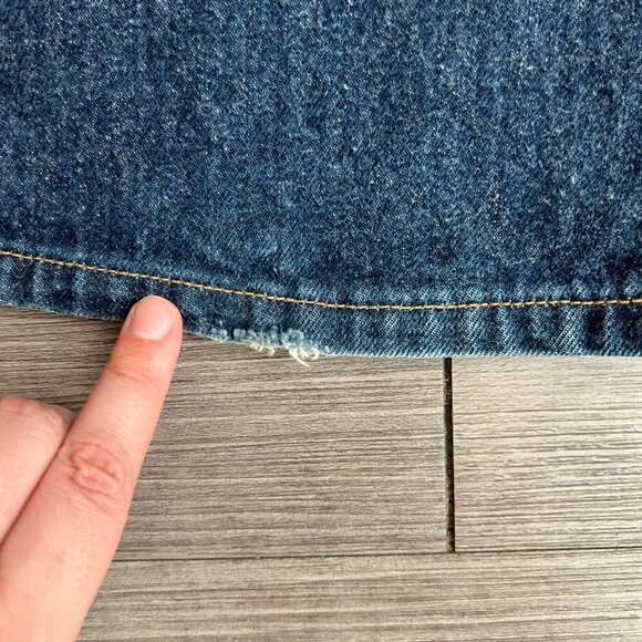 Vintage 2001 Y2K Levi’s 514 Superlow Flare Leg Jeans Dark Wash Size 7 JR - Picture 9 of 9